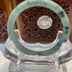 Certified Real Jade Bangle (Jadeite) #2003954 size 57mm