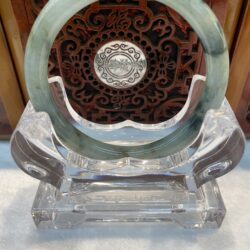 Certified Real Jade Bangle (Jadeite) #2002709 size 57mm