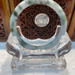 Certified Real Jade Bangle (Jadeite) #2002677 size 57mm