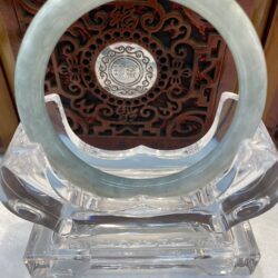 Certified Real Jade Bangle (Jadeite) #2002964size 57mm