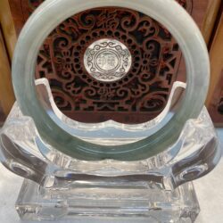 Certified Real Jade Bangle (Jadeite) #2003023size 57mm