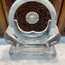 Certified Real Jade Bangle (Jadeite) #2002776size 57mm
