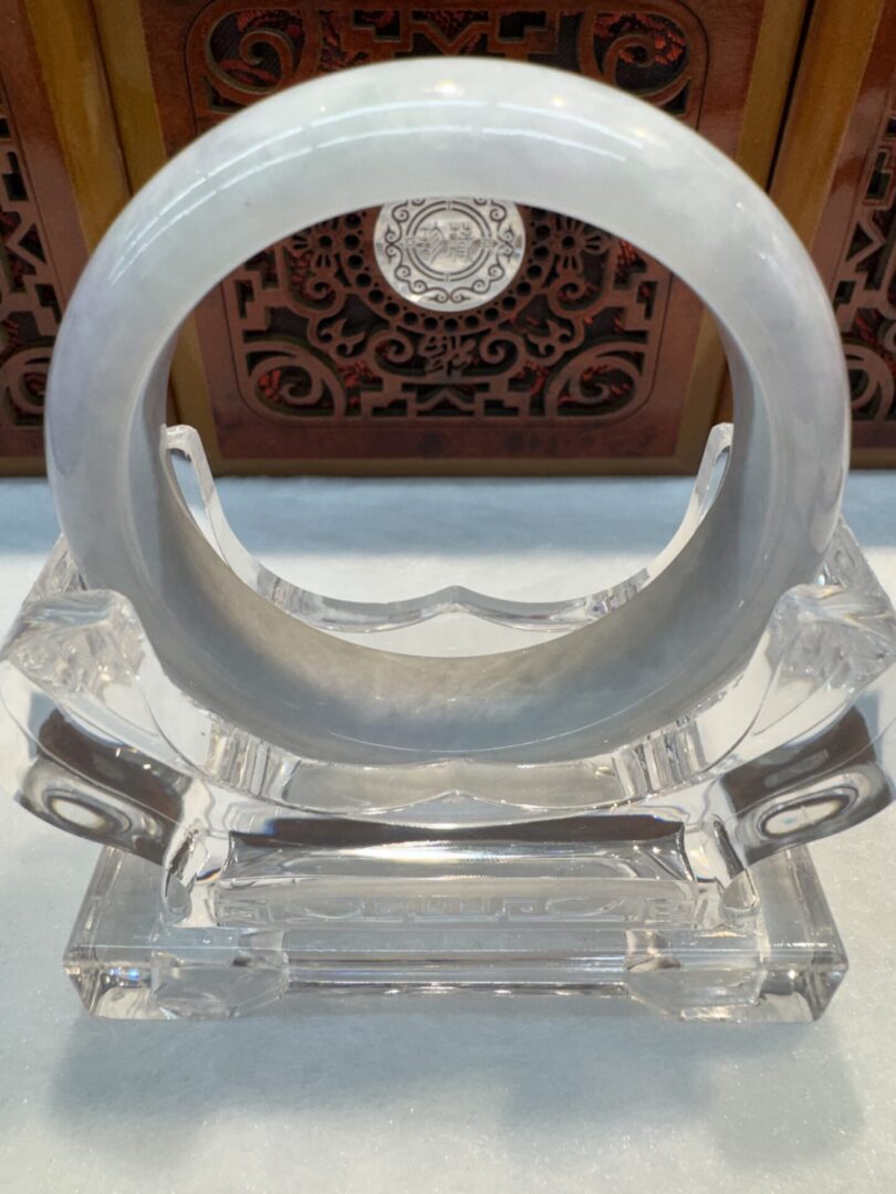 Certified Real Jade Bangle (Jadeite) #4003349 size 53mm