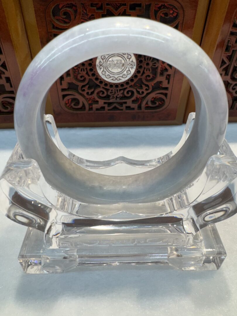 Certified Real Jade Bangle (Jadeite) #4003349 size 53mm - Image 4
