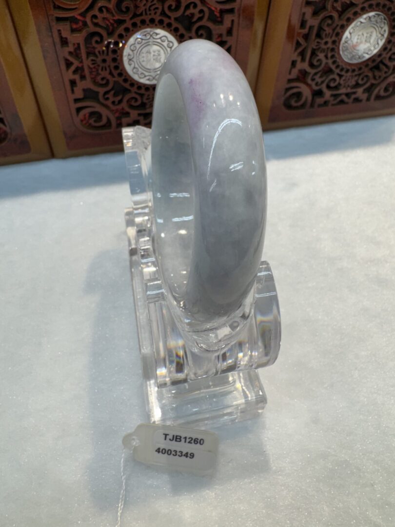 Certified Real Jade Bangle (Jadeite) #4003349 size 53mm - Image 6