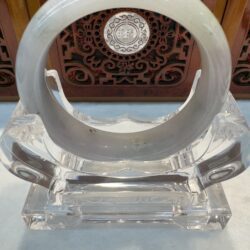 Certified Real Jade Bangle (Jadeite) #4003196 size 53mm