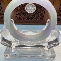 Certified Real Jade Bangle (Jadeite) #4003346 size 53mm