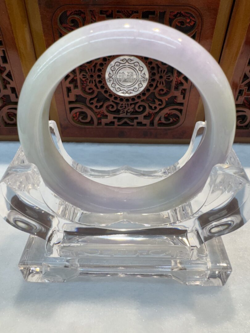 Certified Real Jade Bangle (Jadeite) #4003346 size 53mm - Image 4