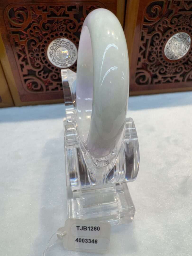 Certified Real Jade Bangle (Jadeite) #4003346 size 53mm - Image 6