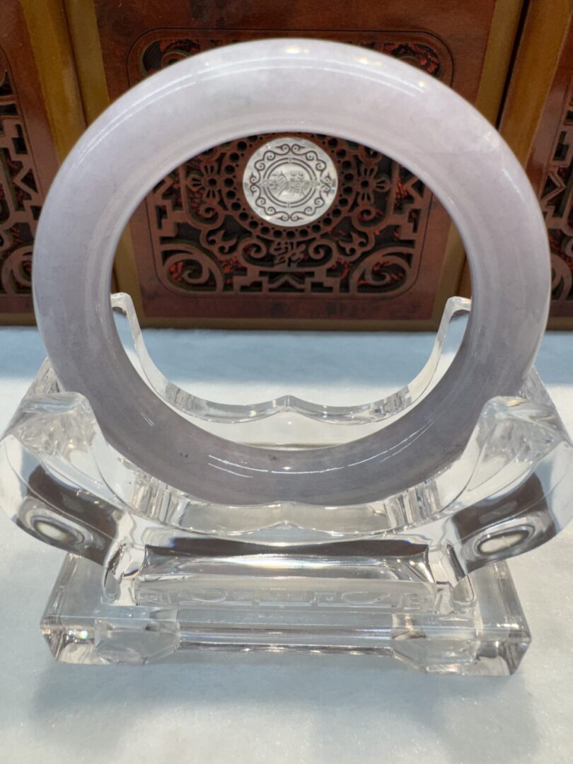 Certified Real Jade Bangle (Jadeite) #4003321 size 53mm - Image 3