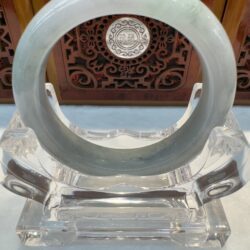 Certified Real Jade Bangle (Jadeite) #4003209 size 53mm