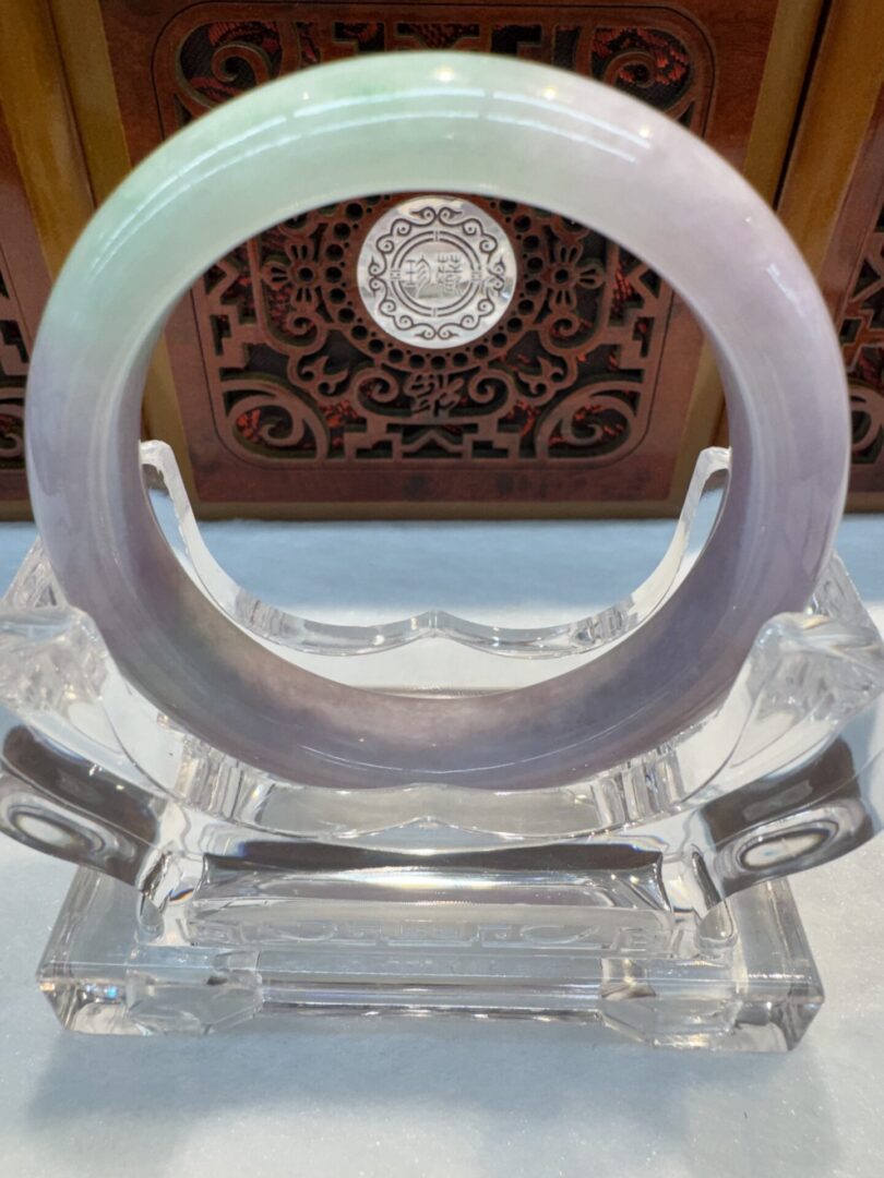 Certified Real Jade Bangle (Jadeite) #4003312 size 53mm - Image 4
