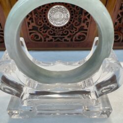 Certified Real Jade Bangle (Jadeite) # size 54003332-53mm