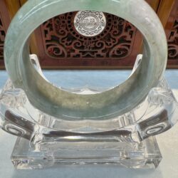 Certified Real Jade Bangle (Jadeite) #4003331 size 53mm