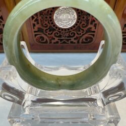Certified Real Jade Bangle (Jadeite) #4003207 size 53mm