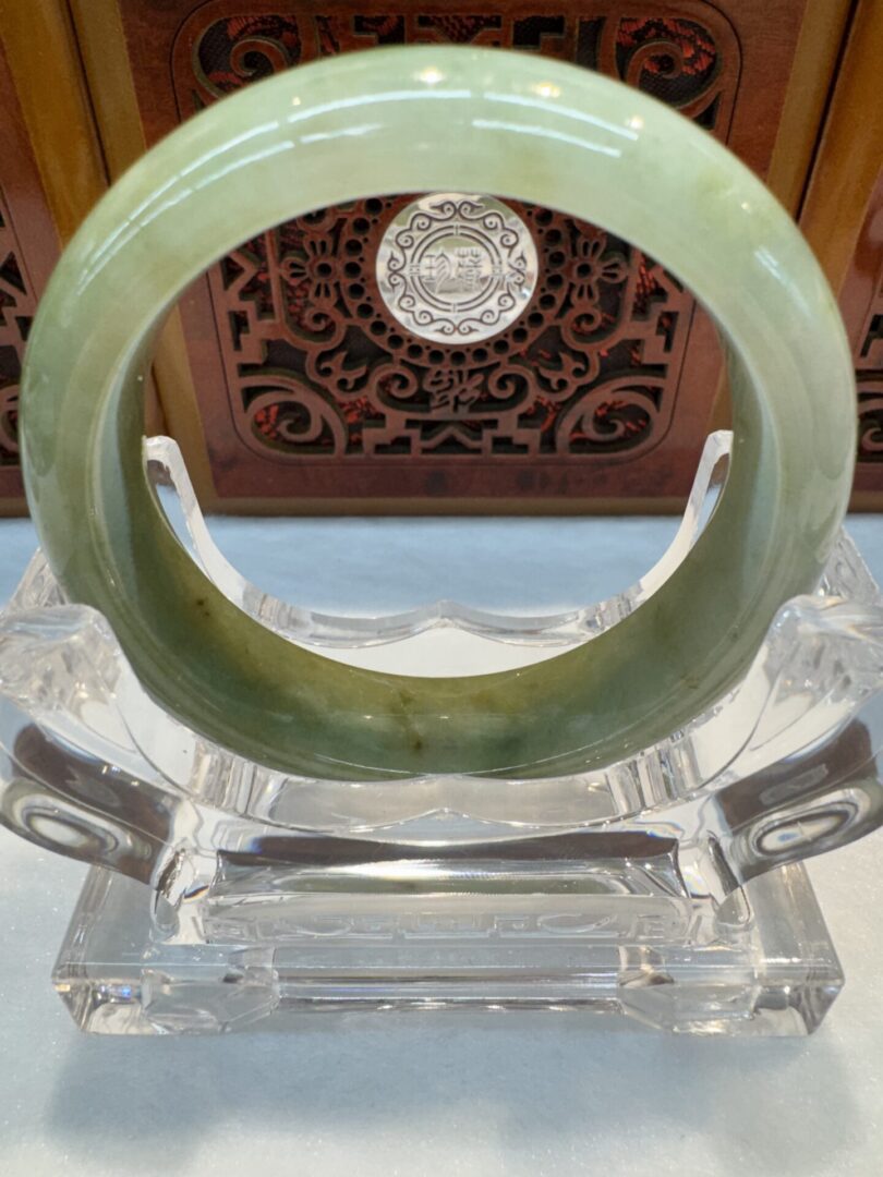 Certified Real Jade Bangle (Jadeite) #4003207 size 53mm