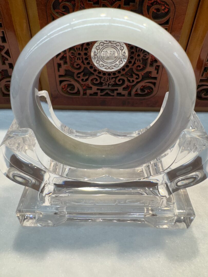 Certified Real Jade Bangle (Jadeite) #4003184 size 53mm