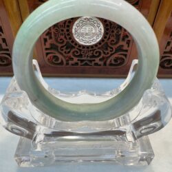 Certified Real Jade Bangle (Jadeite) #4003181 size 53mm
