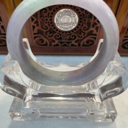 Certified Real Jade Bangle (Jadeite) #4003302 size 53mm