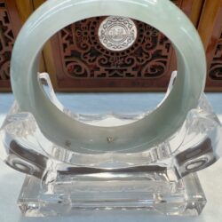 Certified Real Jade Bangle (Jadeite) #4003296 size 53mm