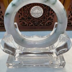 Certified Real Jade Bangle (Jadeite) #4003179 size 53mm