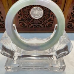 Certified Real Jade Bangle (Jadeite) #4003324 size 53mm