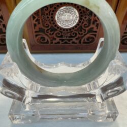 Certified Real Jade Bangle (Jadeite) #4003306 size 53mm