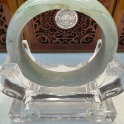 Certified Real Jade Bangle (Jadeite) #4003335 size 53mm
