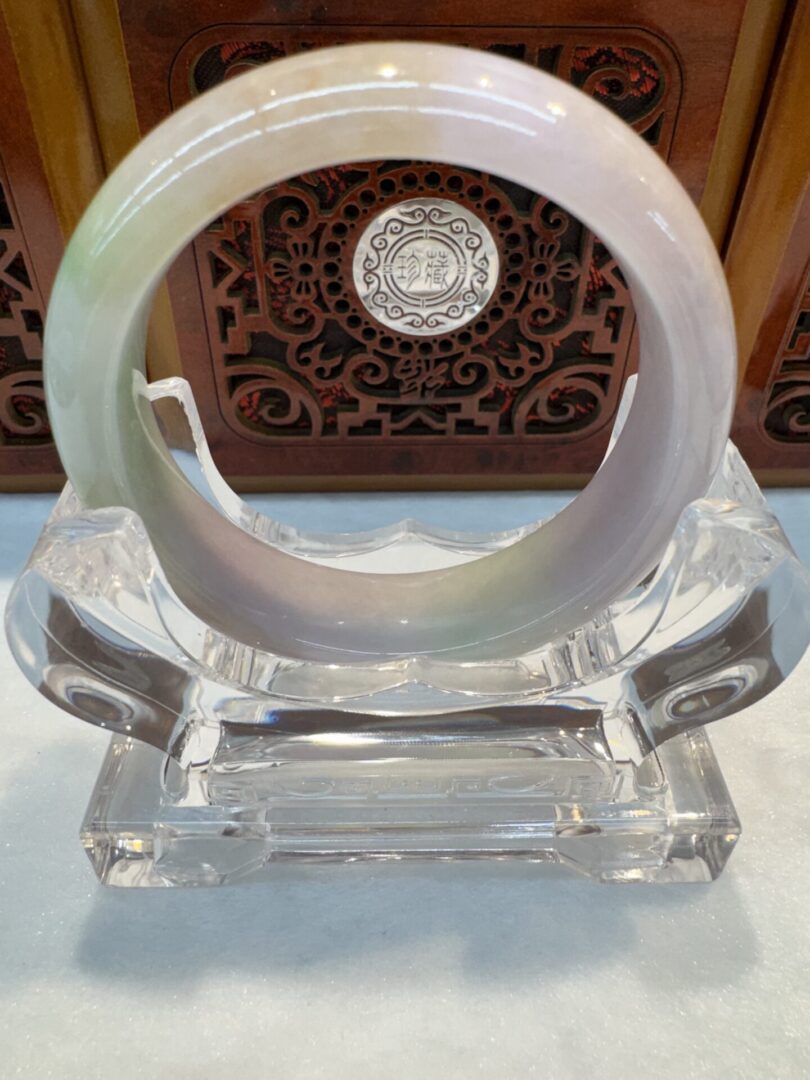 Certified Real Jade Bangle (Jadeite) #4003345 size 53mm