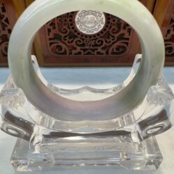 Certified Real Jade Bangle (Jadeite) #4003202 size 53mm