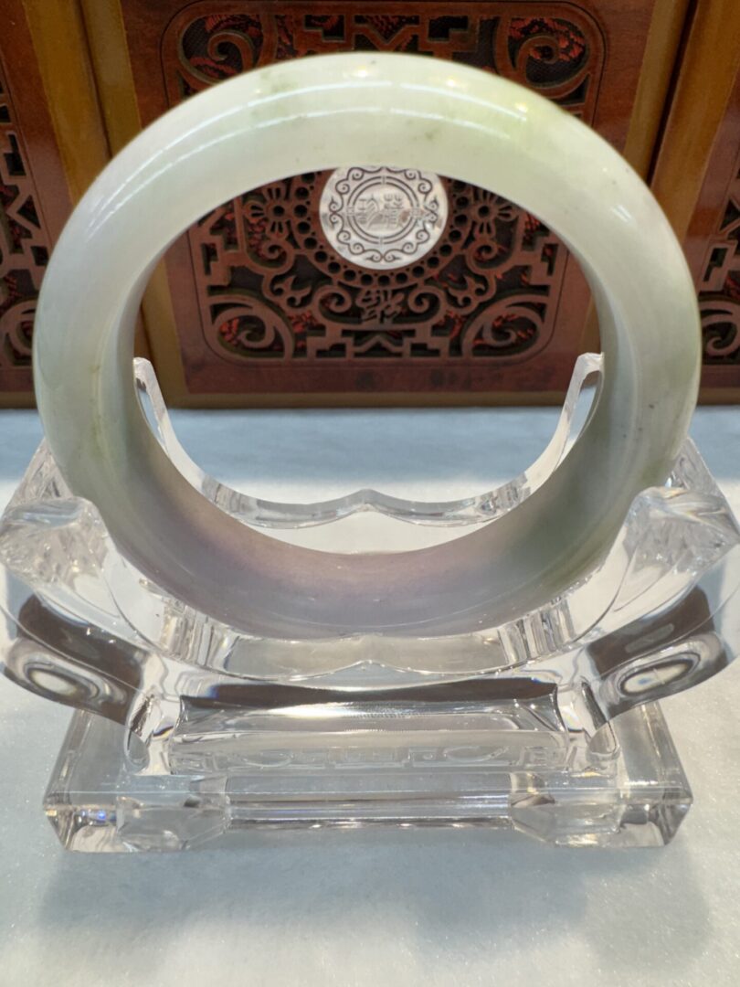 Certified Real Jade Bangle (Jadeite) #4003202 size 53mm