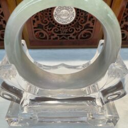 Certified Real Jade Bangle (Jadeite) #4003273 size 53mm
