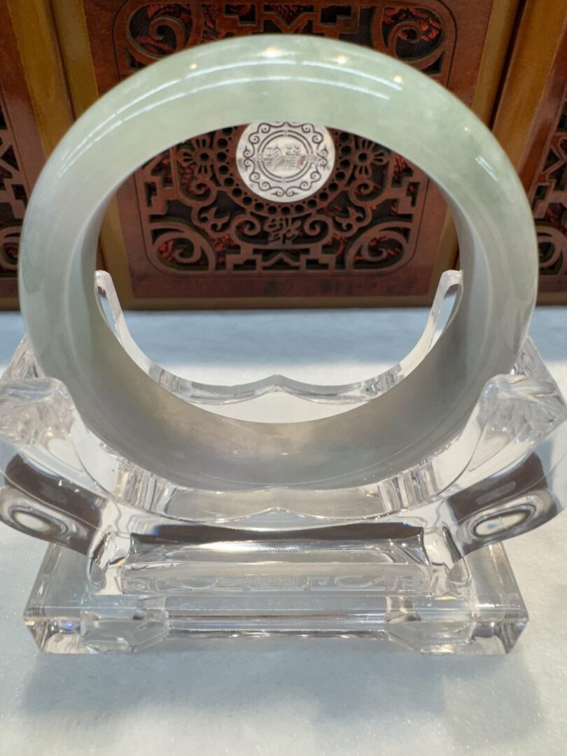 Certified Real Jade Bangle (Jadeite) #4003273 size 53mm