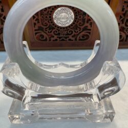 Certified Real Jade Bangle (Jadeite) #4003190 size 53mm