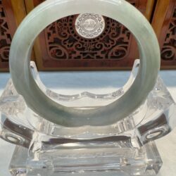 Certified Real Jade Bangle (Jadeite) #4003341 size 53mm