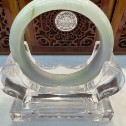 Certified Real Jade Bangle (Jadeite) #4003340 size 53mm