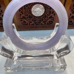 Certified Real Jade Bangle (Jadeite) #4003315 size 53mm
