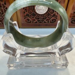 Certified Real Jade Bangle #4003241, Size: 54mm