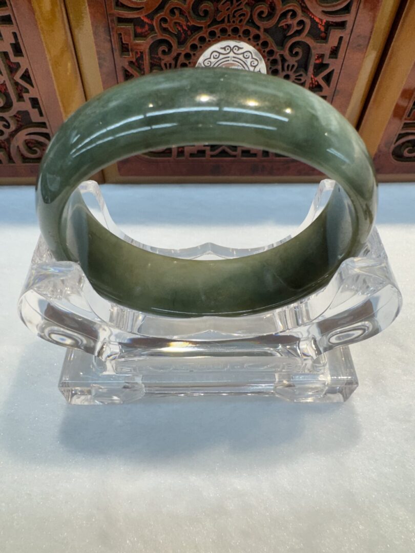 Certified Real Jade Bangle #4003241, Size: 54mm - Image 4