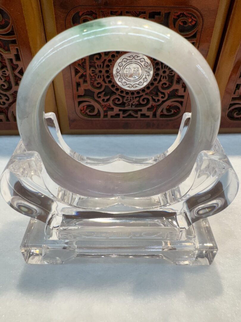 Certified Real Jade Bangle #4003265, Size: 54mm