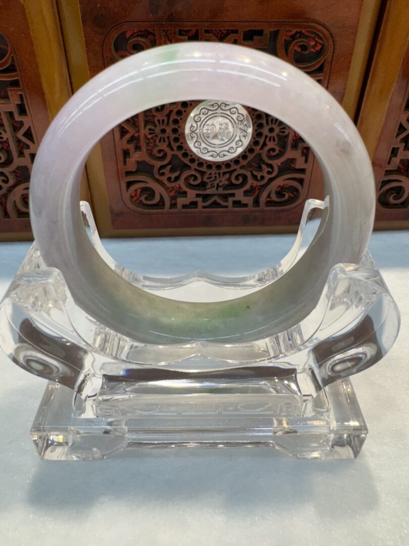 Certified Real Jade Bangle #4003265, Size: 54mm - Image 5