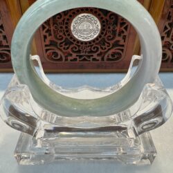 Certified Real Jade Bangle (Jadeite) #4993795 size 56mm