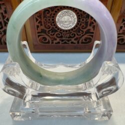 Certified Real Jade Bangle (Jadeite) #4003748 size 56mm