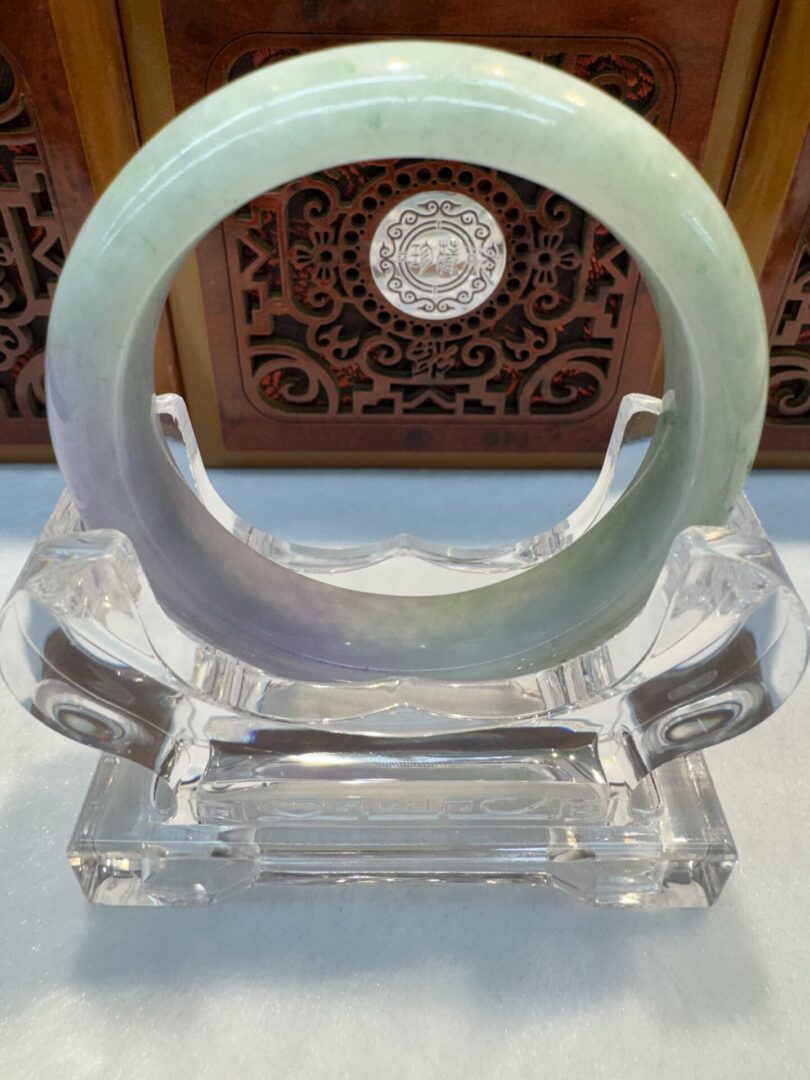Certified Real Jade Bangle (Jadeite) #4003748 size 56mm - Image 4