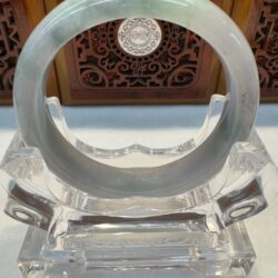 Certified Real Jade Bangle (Jadeite) #4003049 size 56mm
