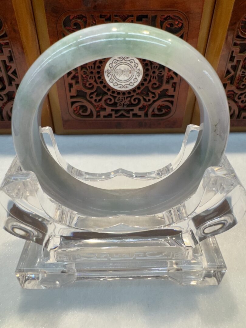 Certified Real Jade Bangle (Jadeite) #4003049 size 56mm