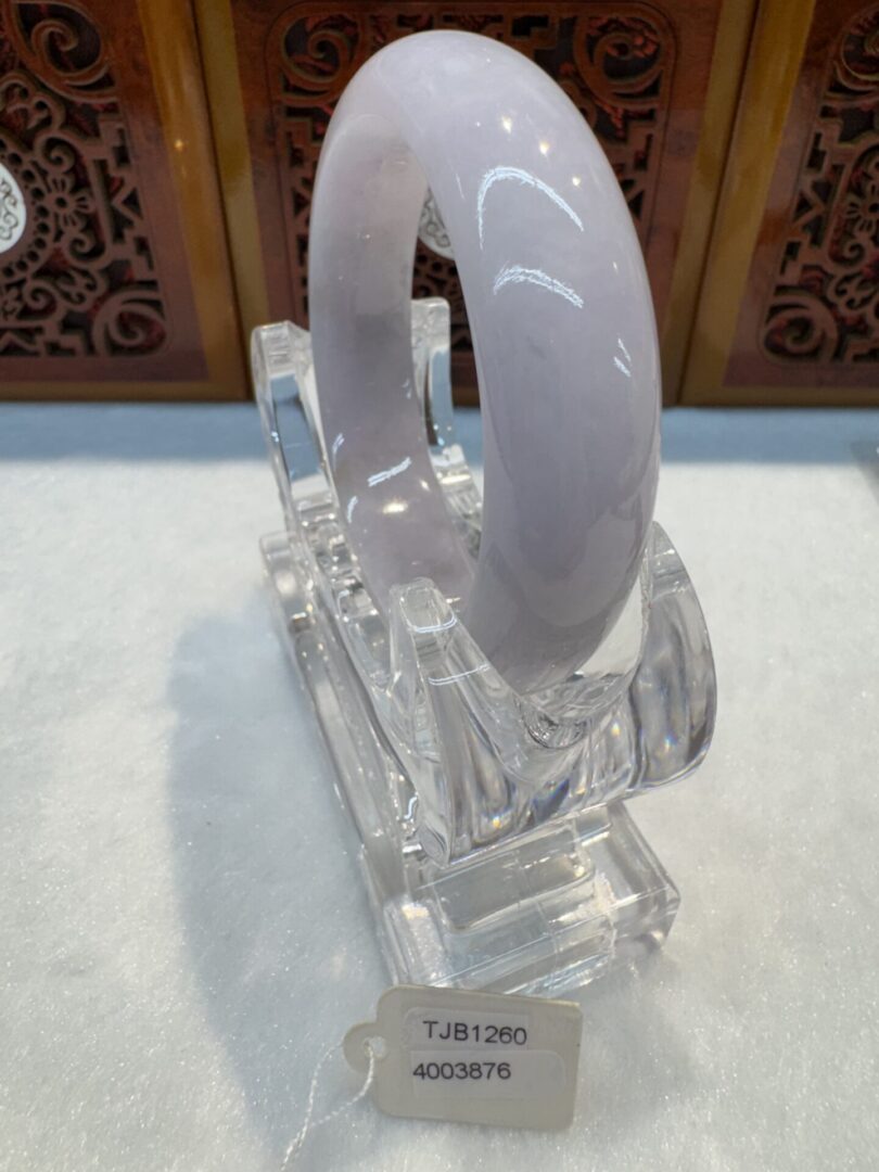 Certified Real Jade Bangle (Jadeite) #4003876 size 56mm - Image 6
