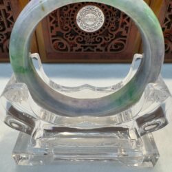 Certified Real Jade Bangle (Jadeite) #4003077 size 56mm