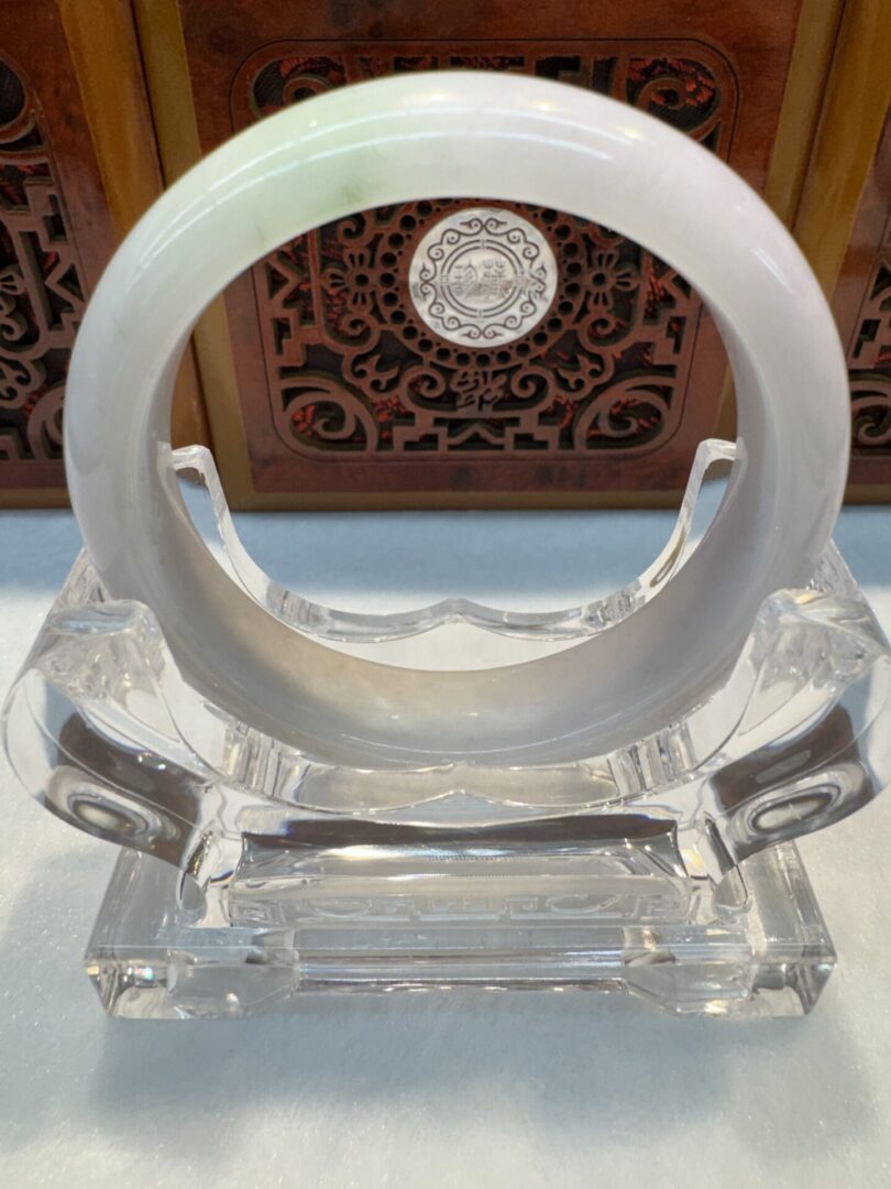 Certified Real Jade Bangle (Jadeite) #4003785 size 56mm - Image 3