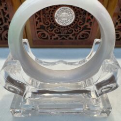 Certified Real Jade Bangle (Jadeite) #4003785 size 56mm
